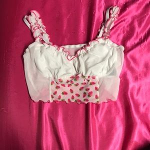 🍓🤍White Strawberry Baby Tank🤍🍓